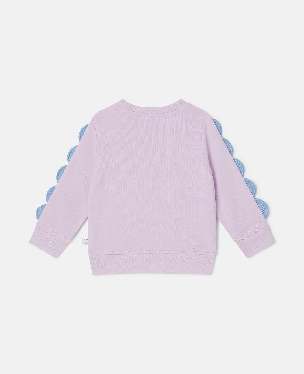 Stella Fish Graphic Scallop Sleeve Sweatshirt