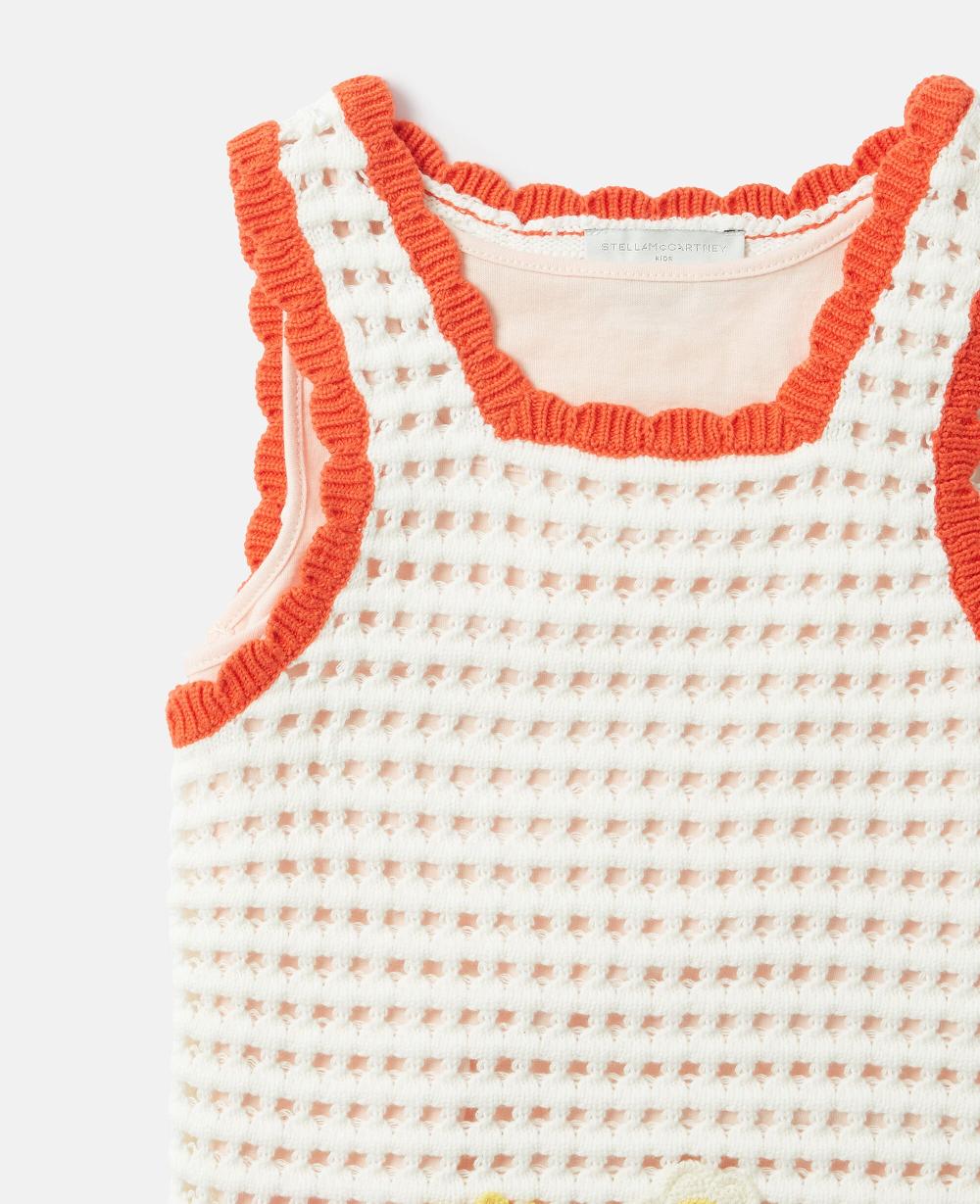 Stella Floral Appliqué Knitted Tank Top