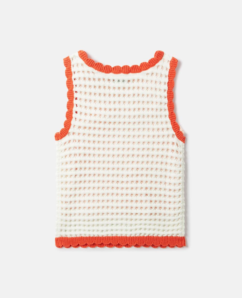 Stella Floral Appliqué Knitted Tank Top