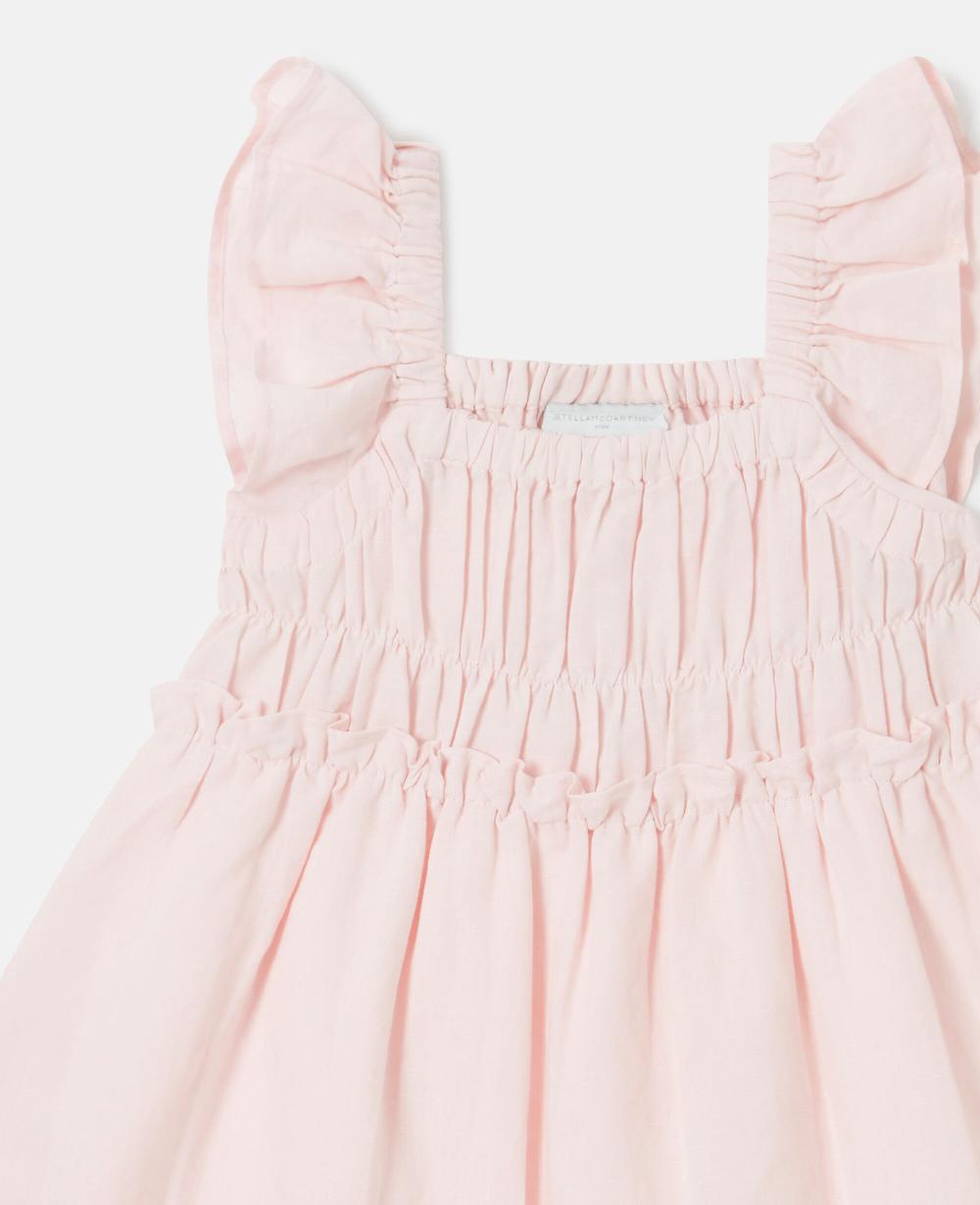 Stella Floral Embroidered Linen-Blend Dress