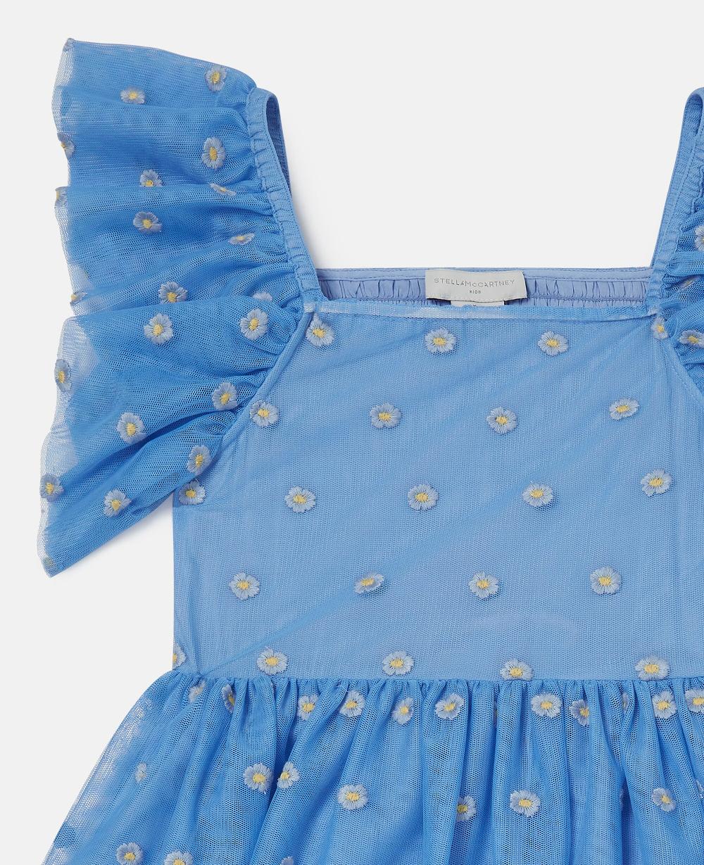 Stella Floral-Embroidered Tulle Dress