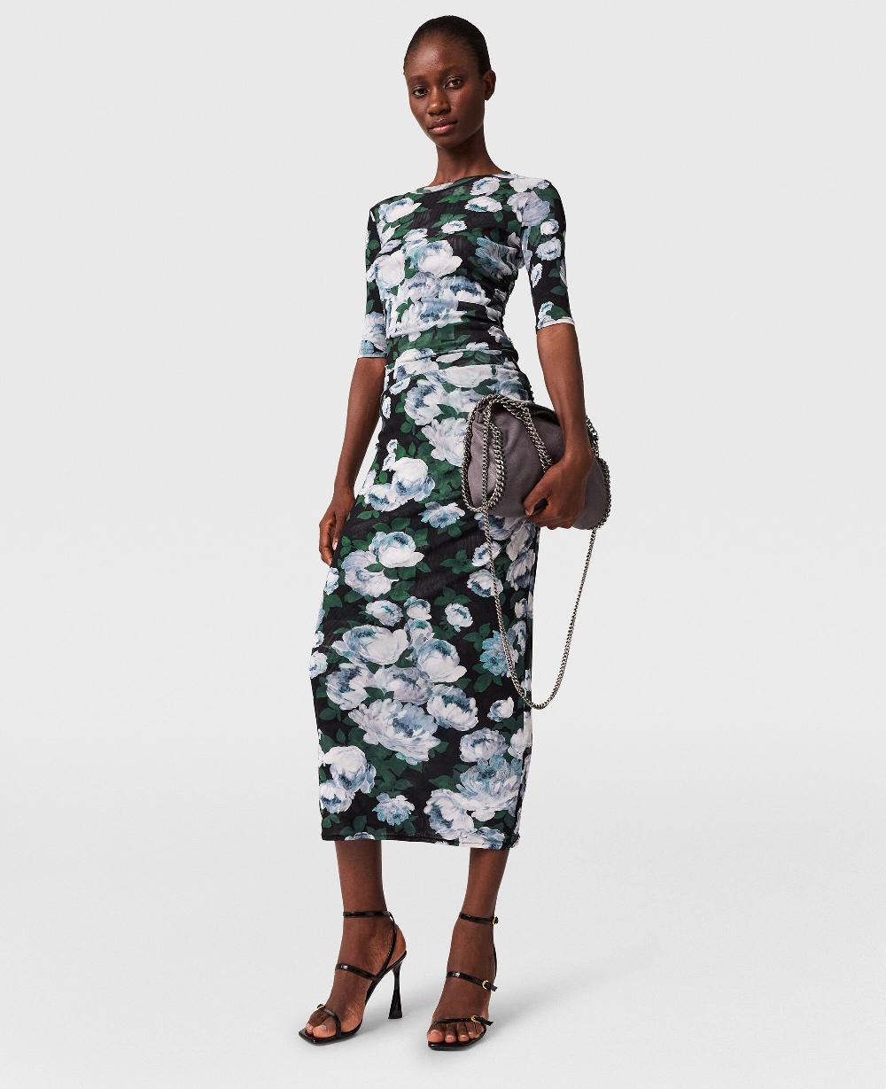 Stella Floral Mesh Midi Skirt