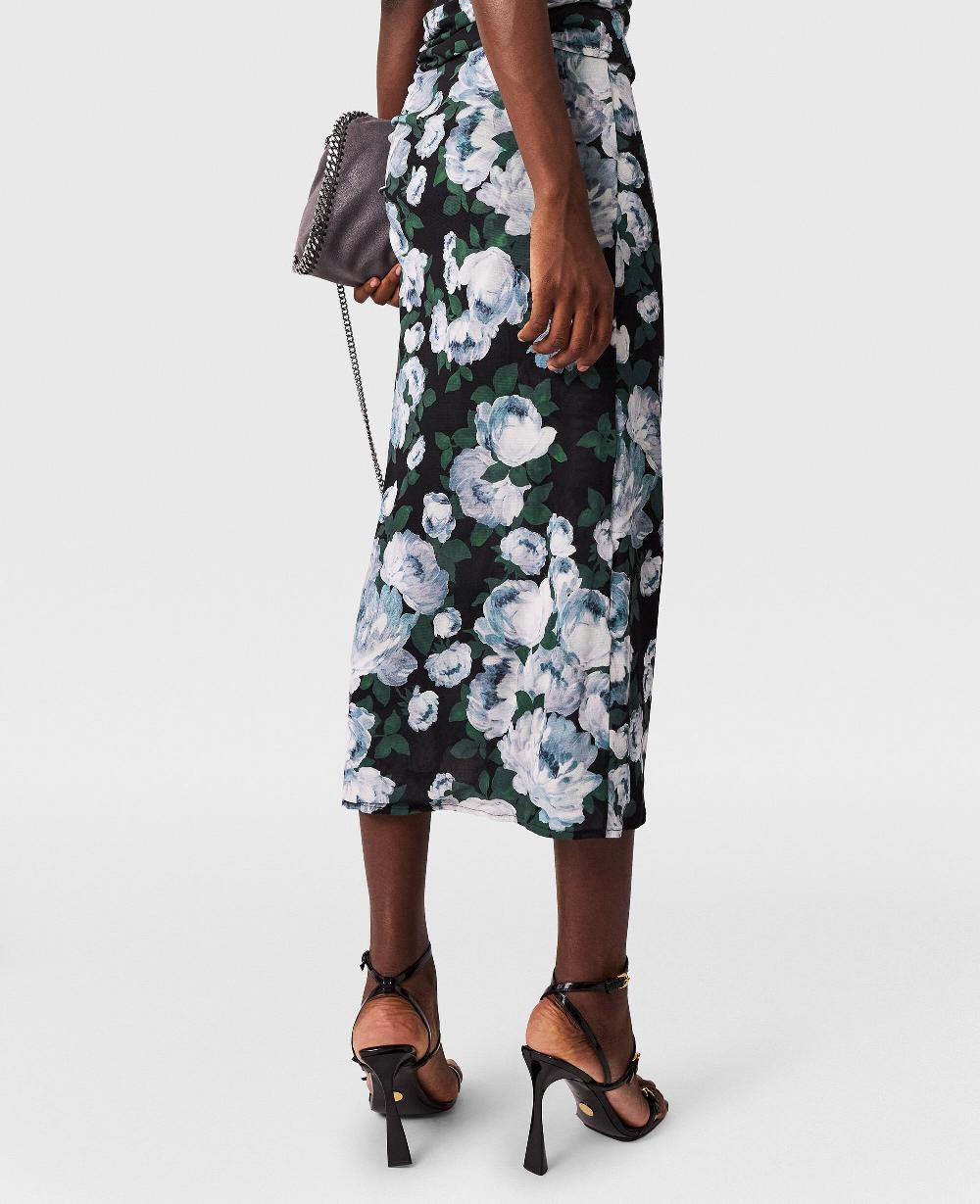 Stella Floral Mesh Midi Skirt