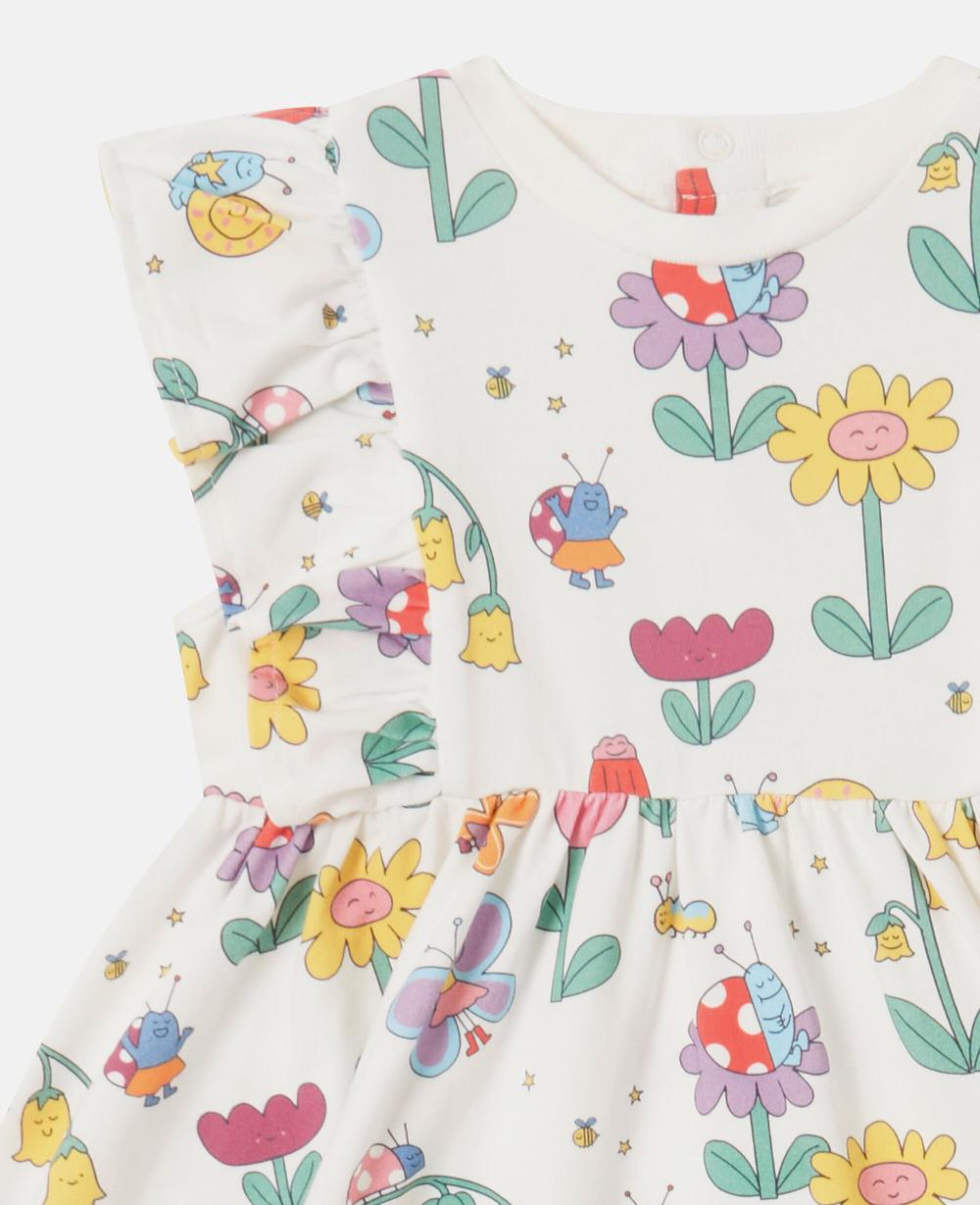 Stella Floral Print Cap-Sleeve Dress