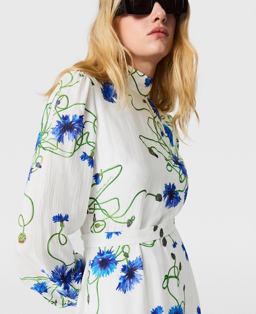 Stella Floral Print High Neck Dress