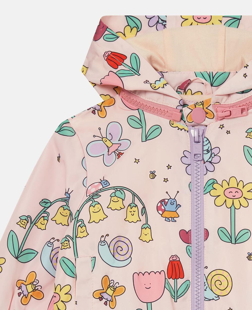 Stella Floral Print Hooded Raincoat