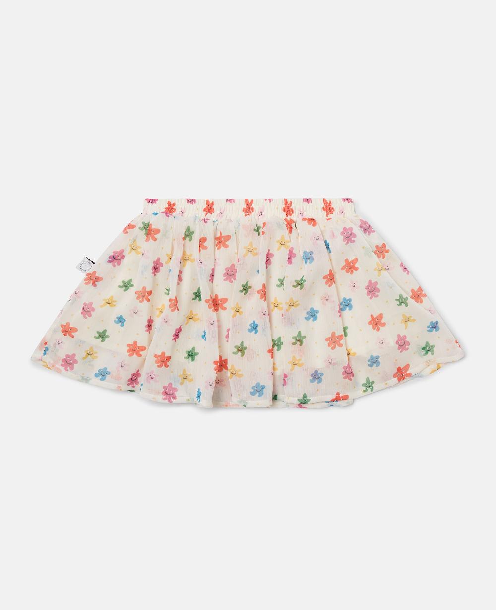 Stella Floral Print Tulle Layered Skirt