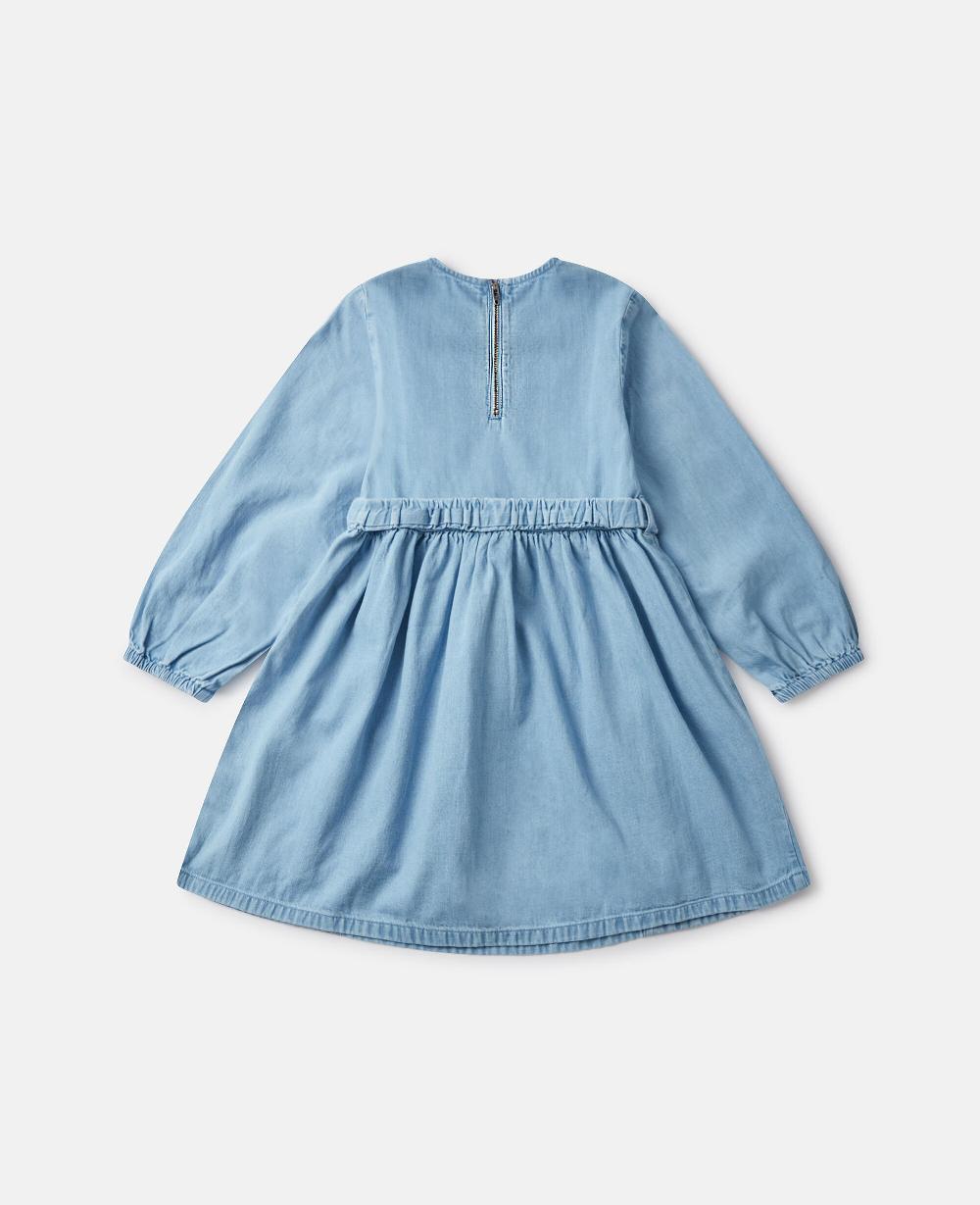 Stella Flower Graphic Buckle Long-Sleeve Dress