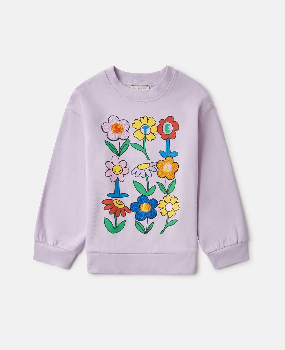 stella Flower Graphic Crewneck Sweatshirt