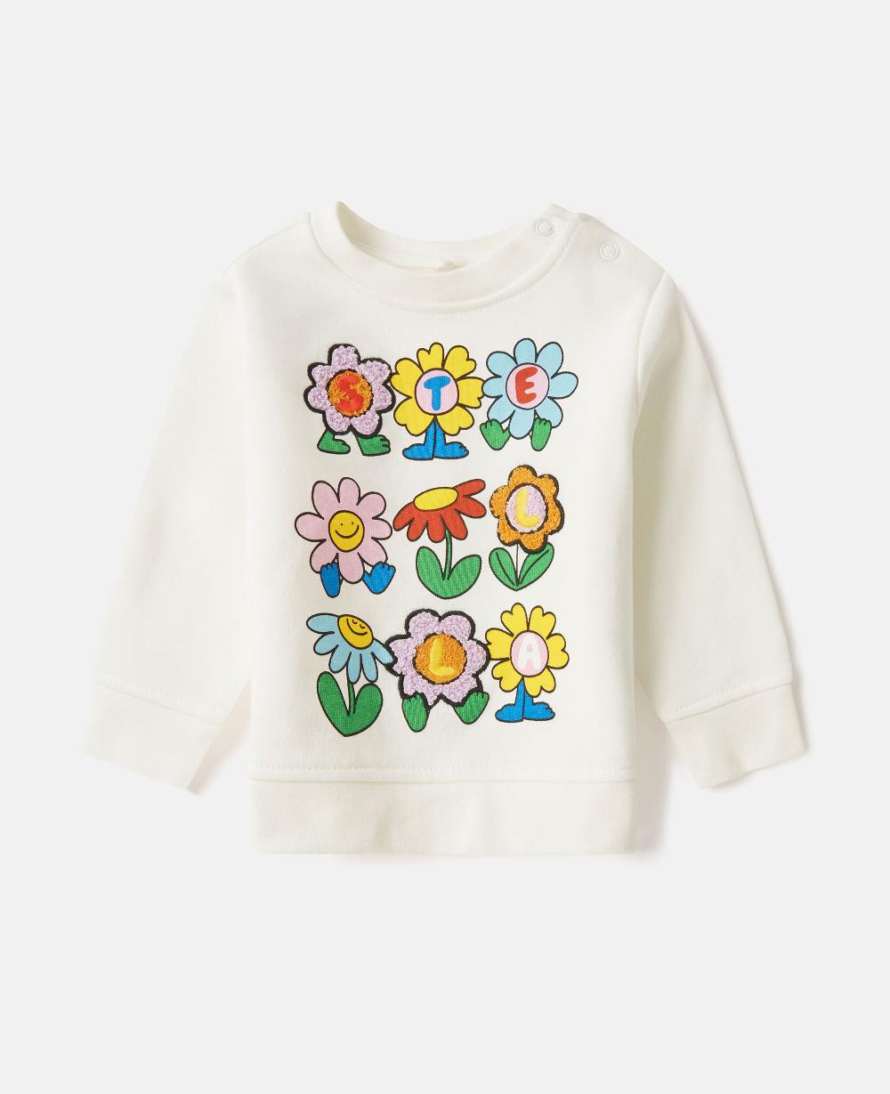 stella Flower Graphic Crewneck Sweatshirt