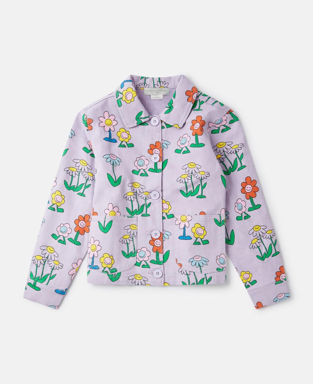 stella Flower Print Collared Jacket