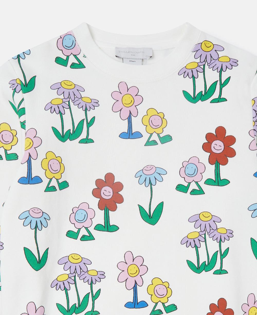 Stella Flower Print Crewneck Sweatshirt