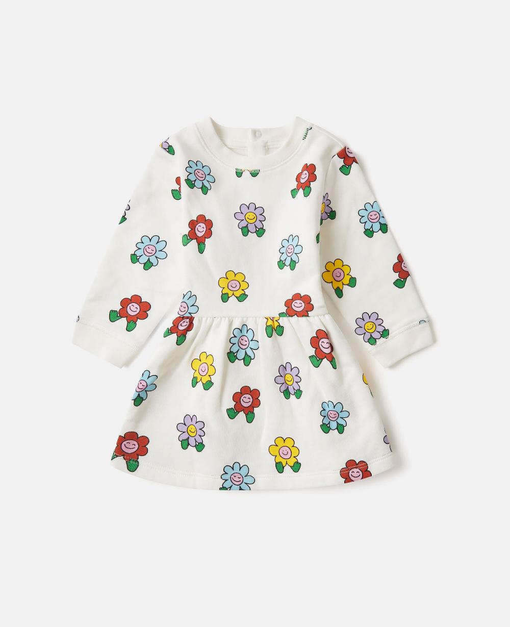 stella Flower Print Long-Sleeve Dress