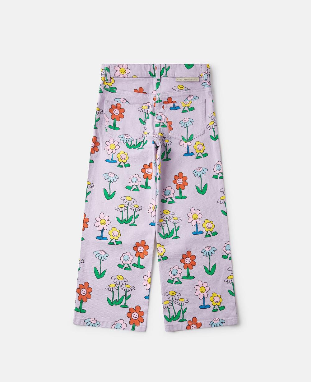 Stella Flower Print Straight-Leg Denim Jeans