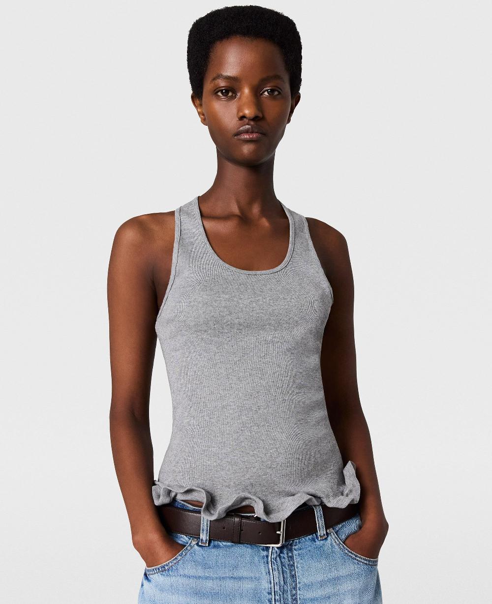 Stella Frilled Hem Ribbed Tank Top
