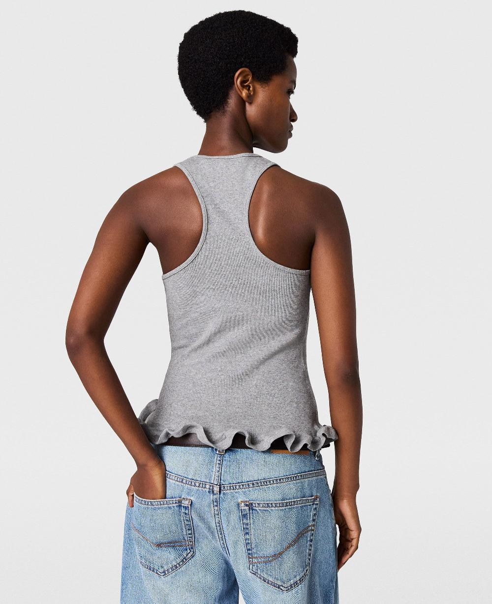 Stella Frilled Hem Ribbed Tank Top