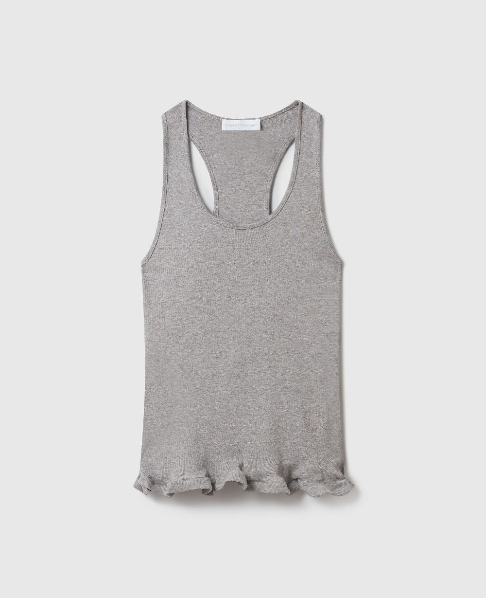 stella Frilled Hem Ribbed Tank Top