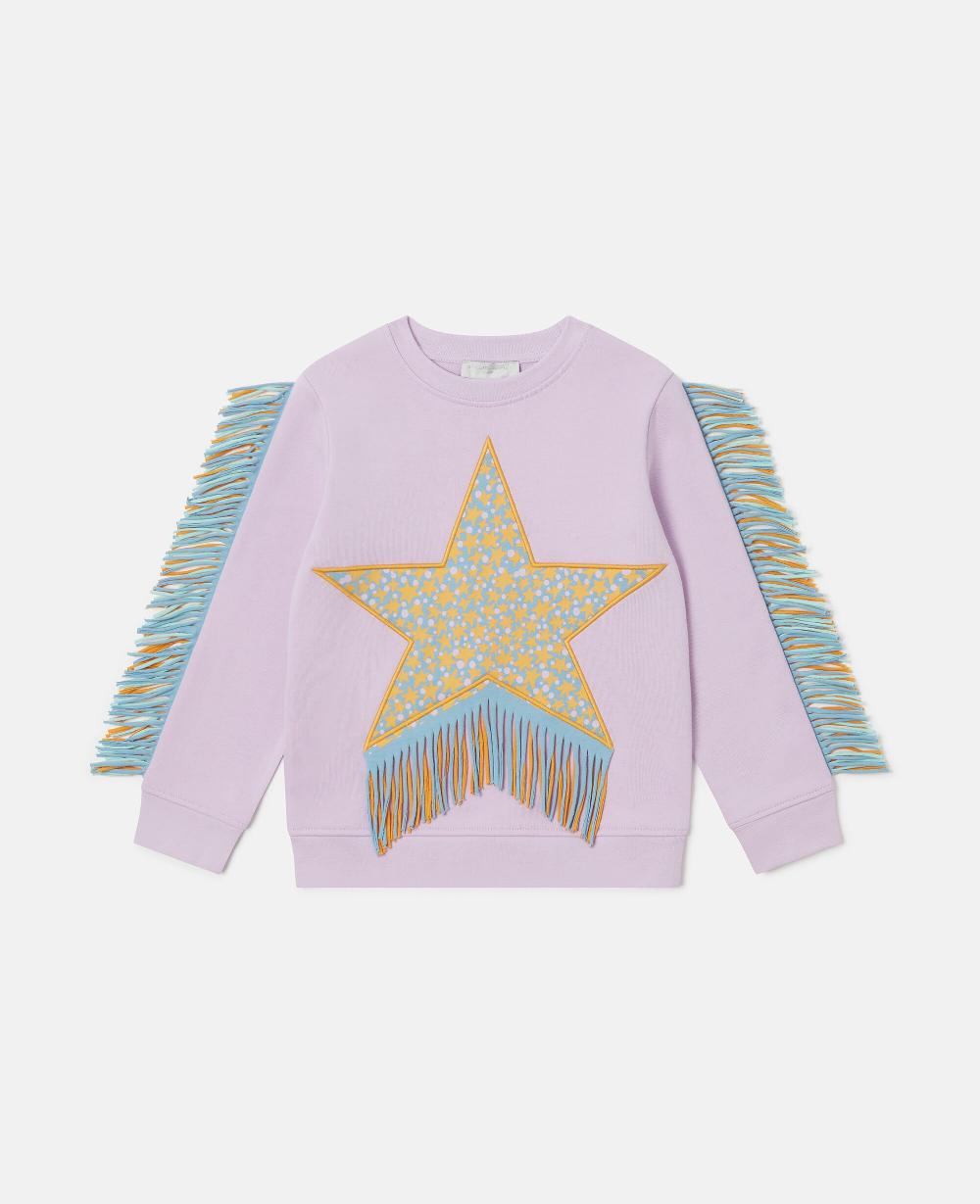 stella Fringed Star Graphic Sweatshirt