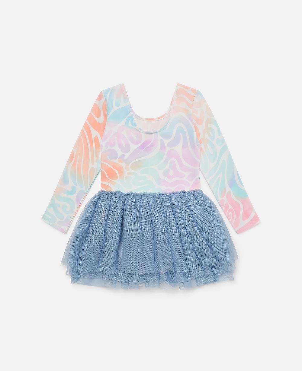 Stella Graphic Print Tulle Skirt Dress