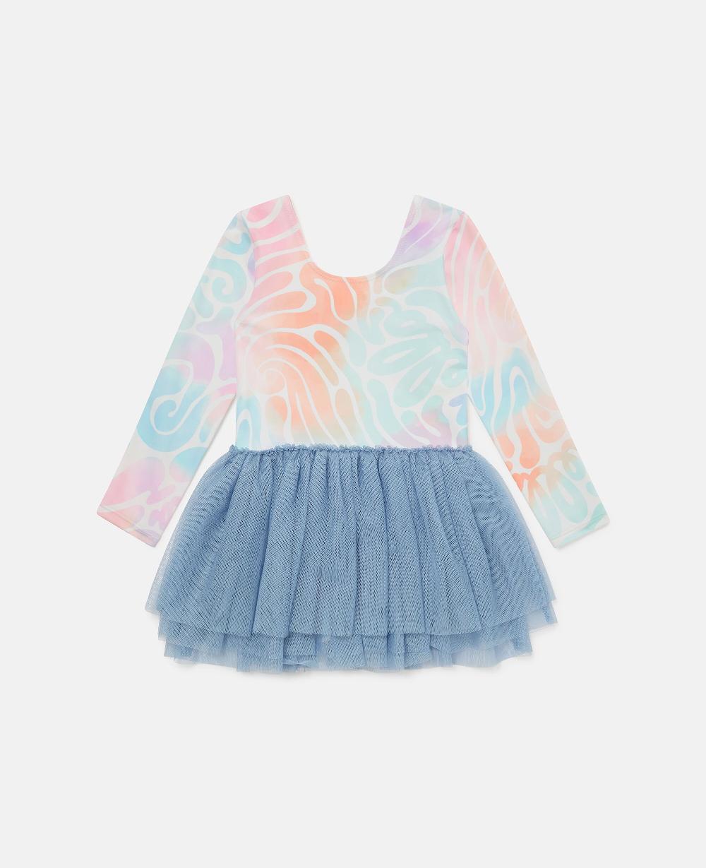 stella Graphic Print Tulle Skirt Dress