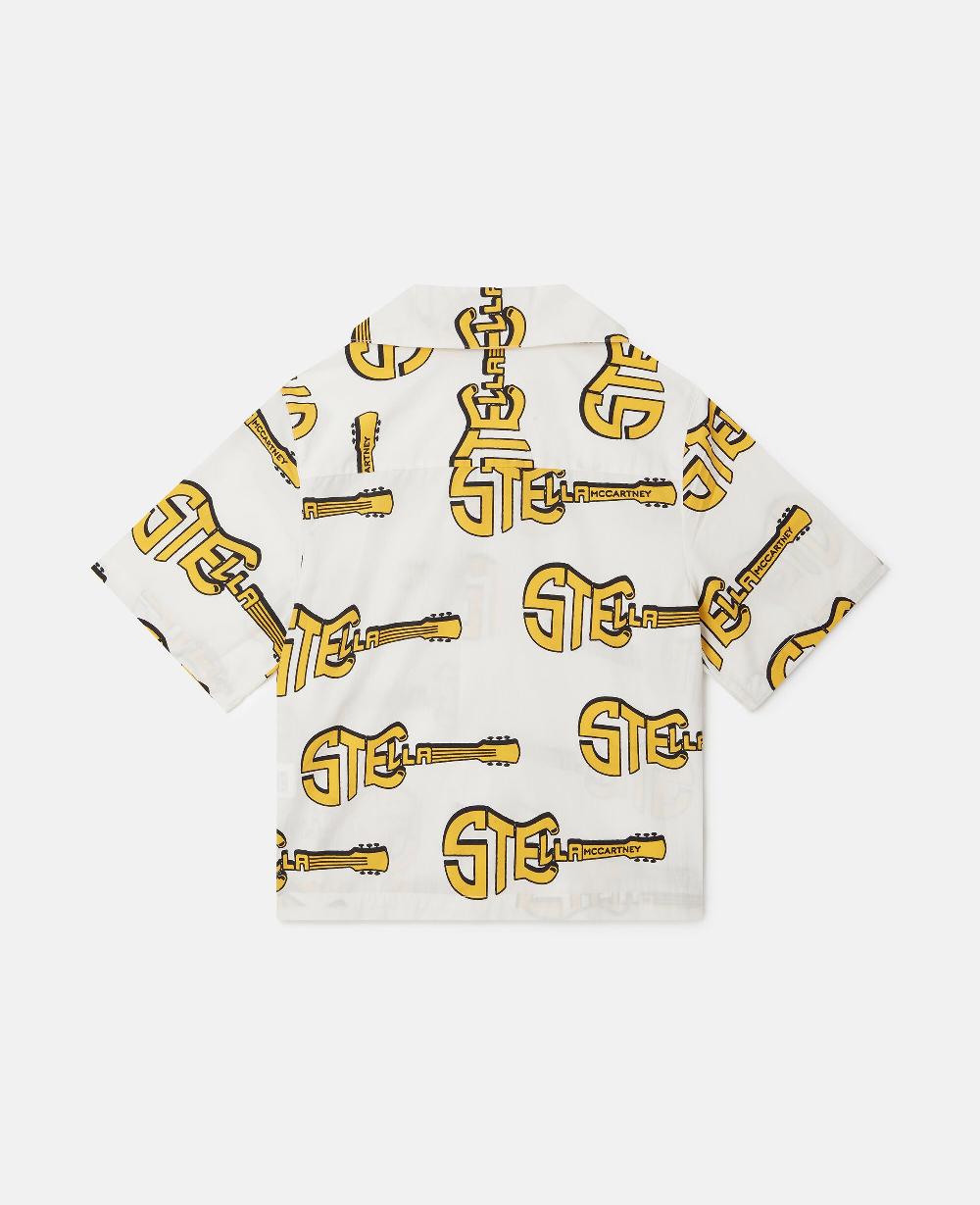Stella Guitar Print Short-Sleeve Shirt