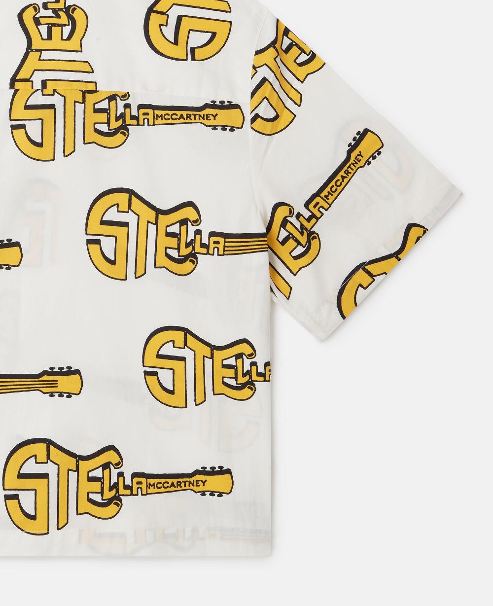 Stella Guitar Print Short-Sleeve Shirt