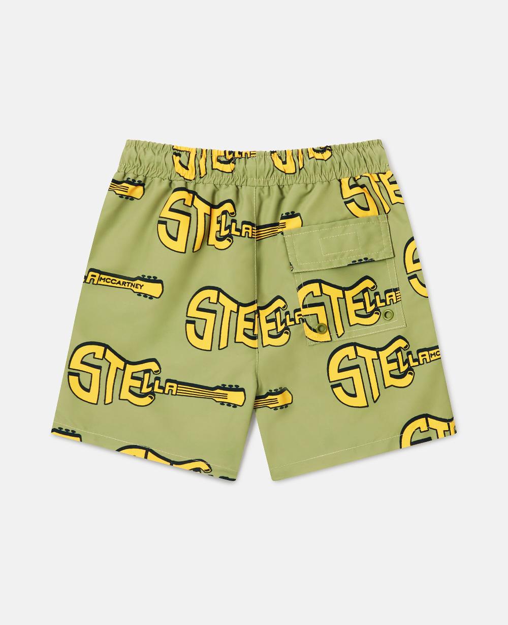 Stella Guitar Print Swim Shorts