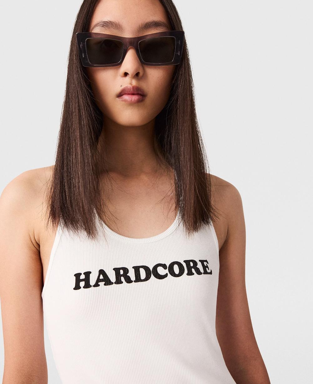 Stella Hardcore Slogan Tank Top