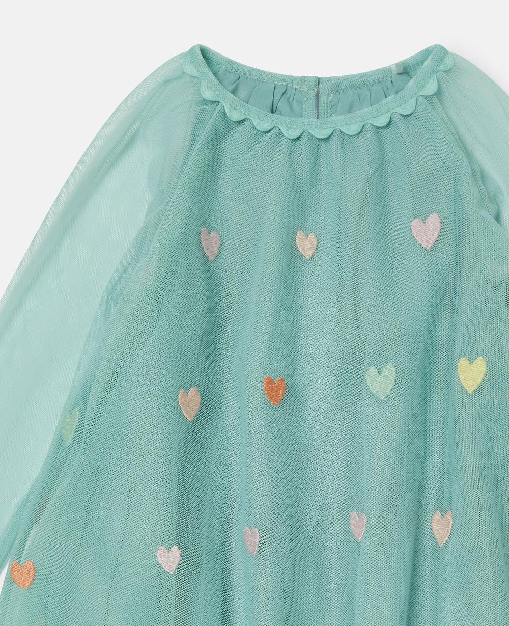 Stella Heart Embroidered Long-Sleeve Dress