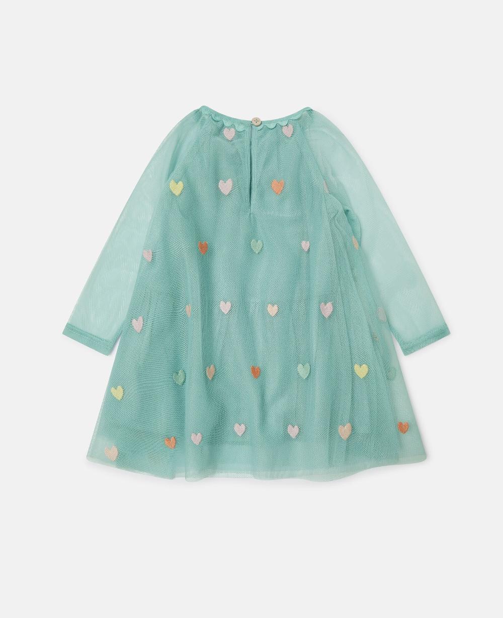 Stella Heart Embroidered Long-Sleeve Dress
