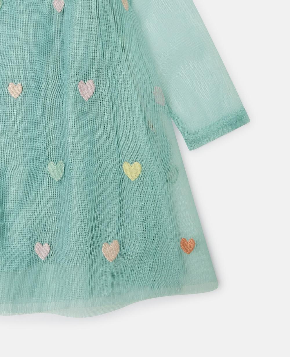Stella Heart Embroidered Long-Sleeve Dress