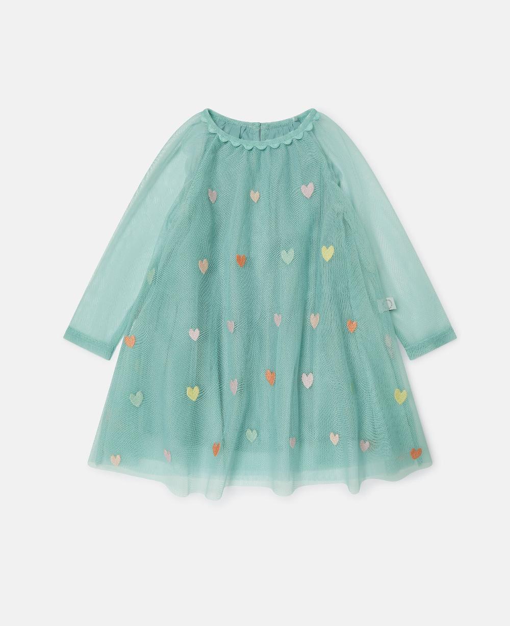 stella Heart Embroidered Long-Sleeve Dress
