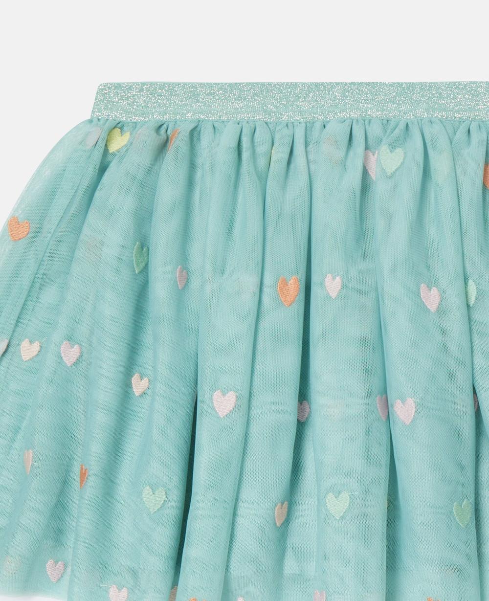 Stella Heart Embroidered Tulle Layered Skirt