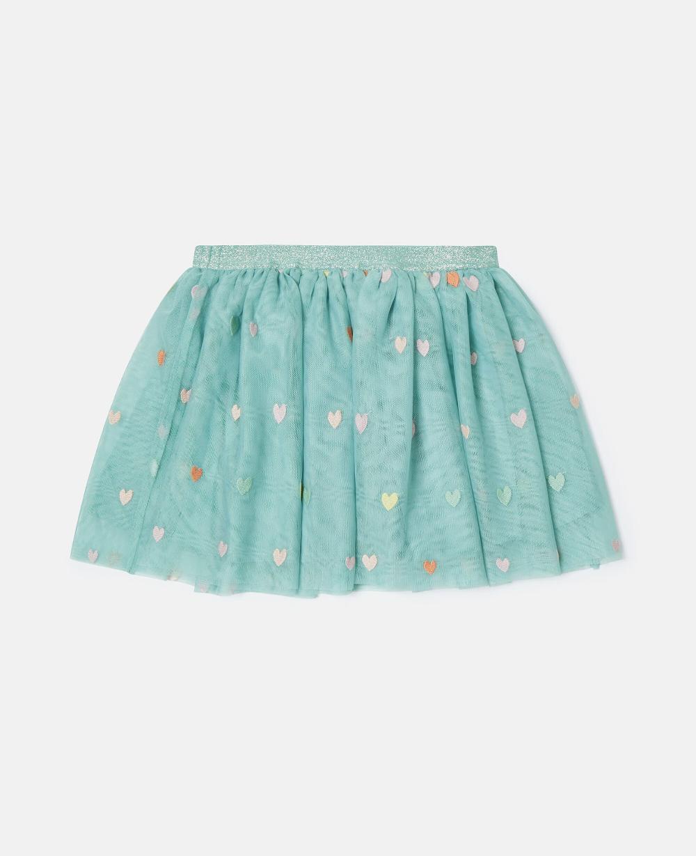 Stella Heart Embroidered Tulle Layered Skirt