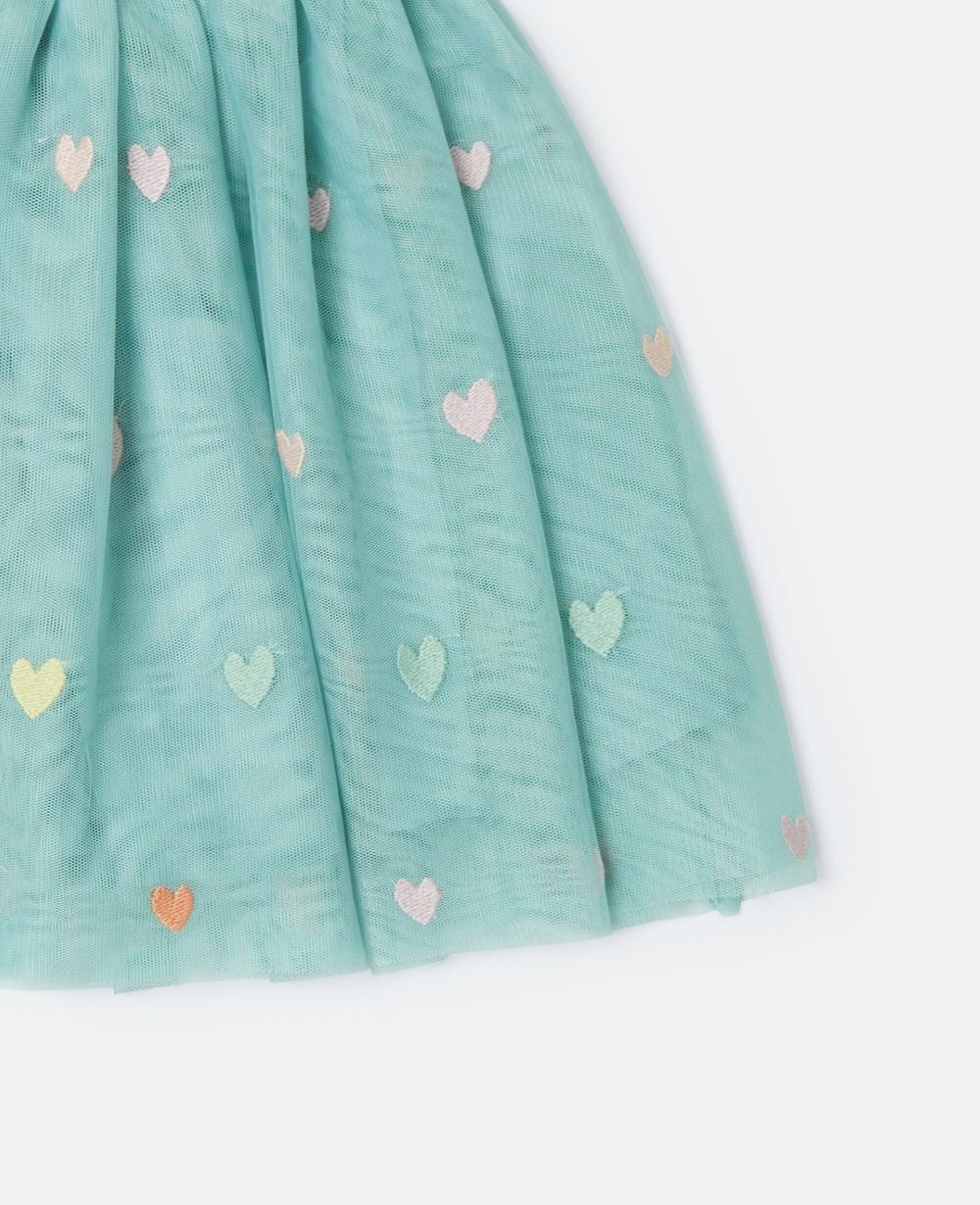 Stella Heart Embroidered Tulle Layered Skirt