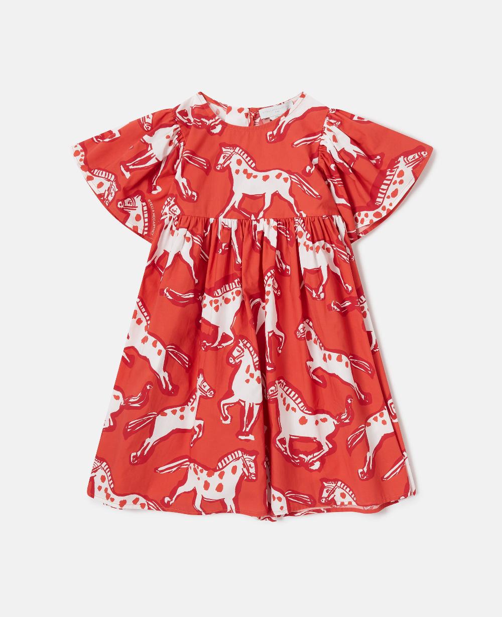 stella Horse Print Popeline Dress