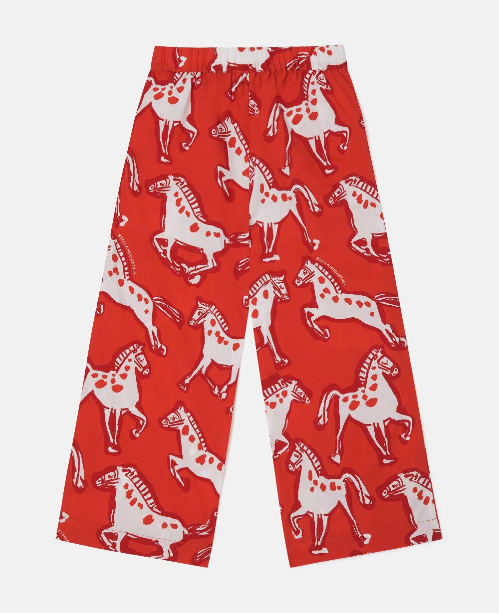 Stella Horse-Print Popeline Trousers