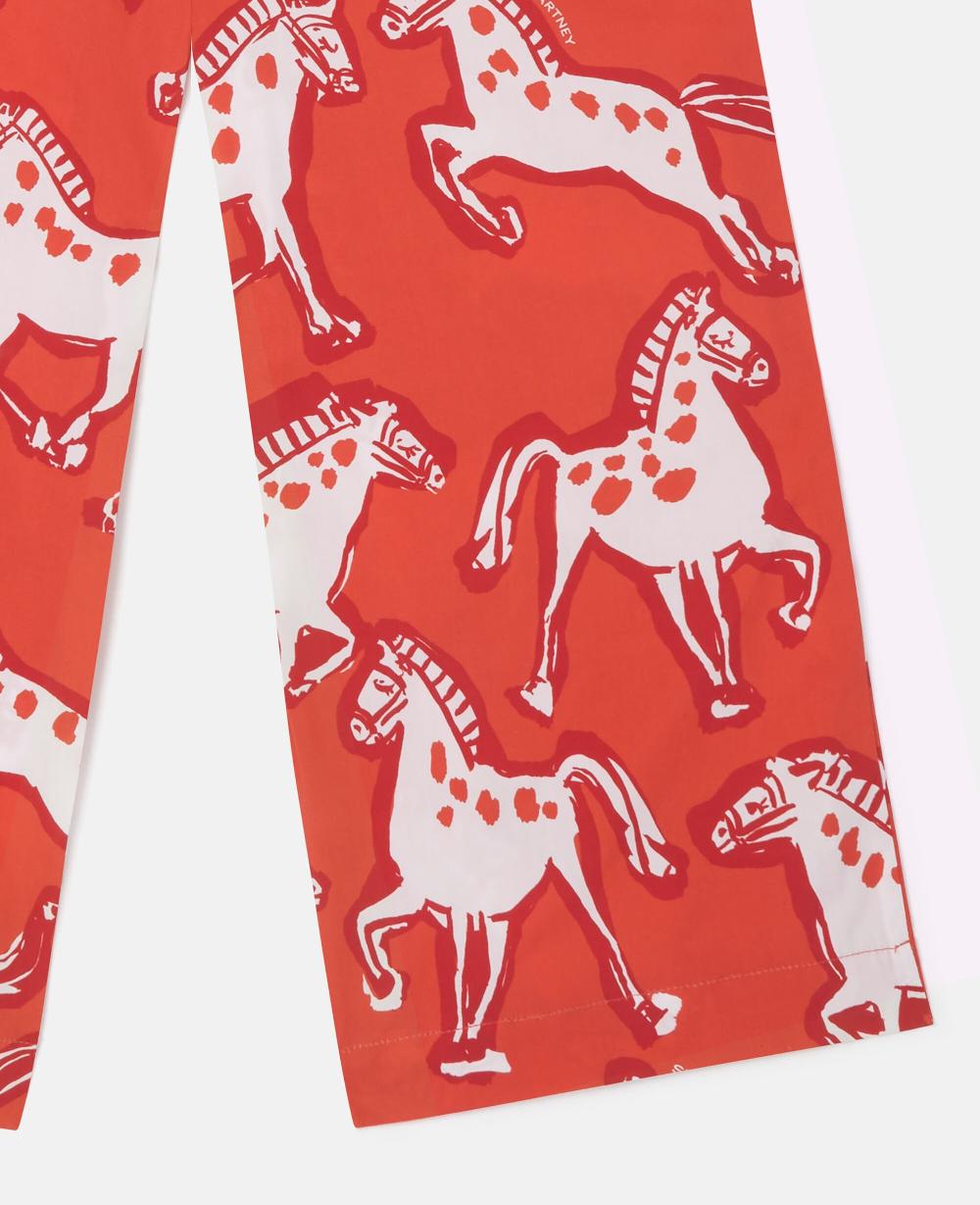 Stella Horse-Print Popeline Trousers