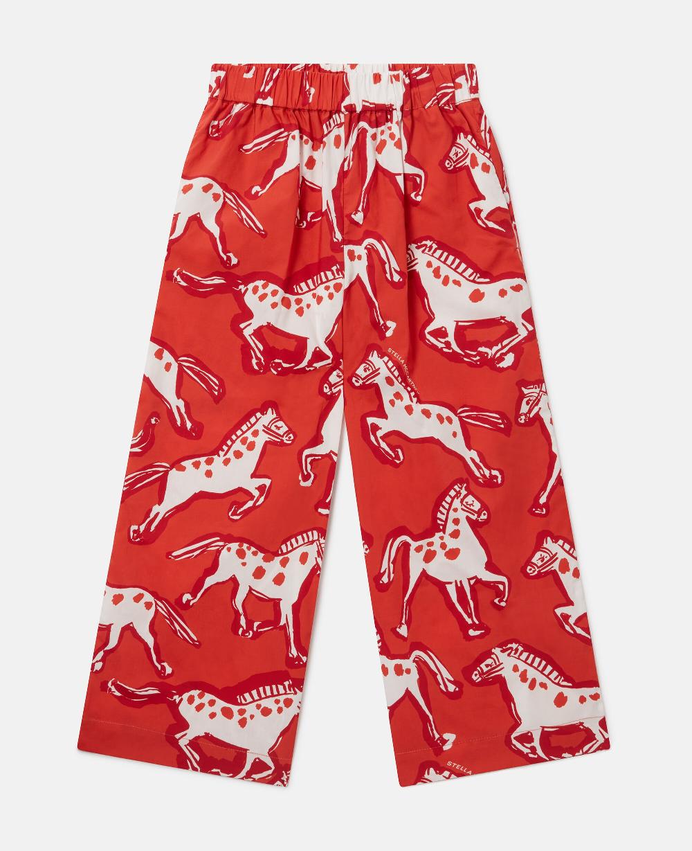 stella Horse-Print Popeline Trousers