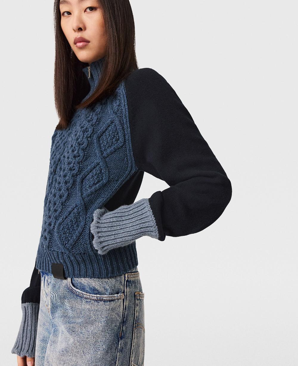 Stella Hybrid Knit Bomber Jacket