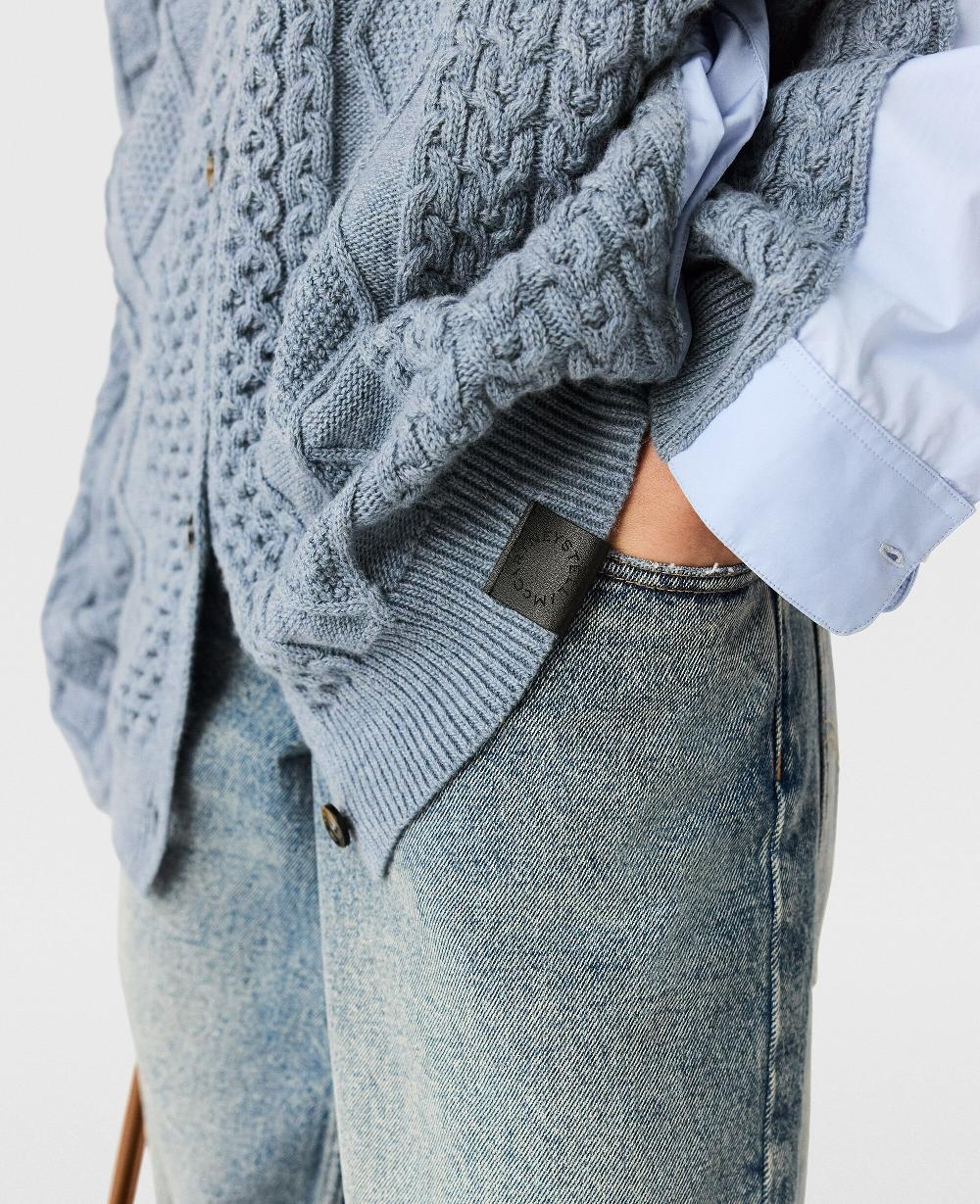 Stella Hybrid Knit Shirt Cardigan