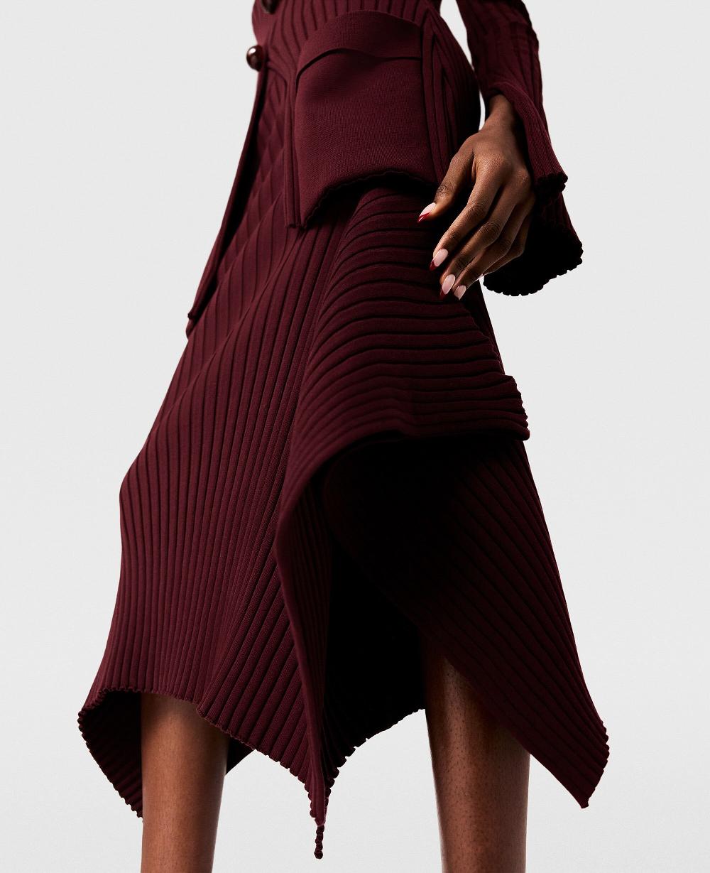 Stella Knit Kick-Flare Midi Skirt