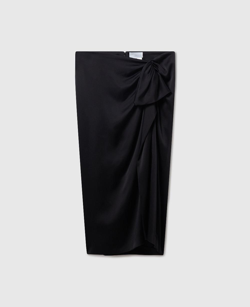 stella Knotted Asymmetric Midi Skirt
