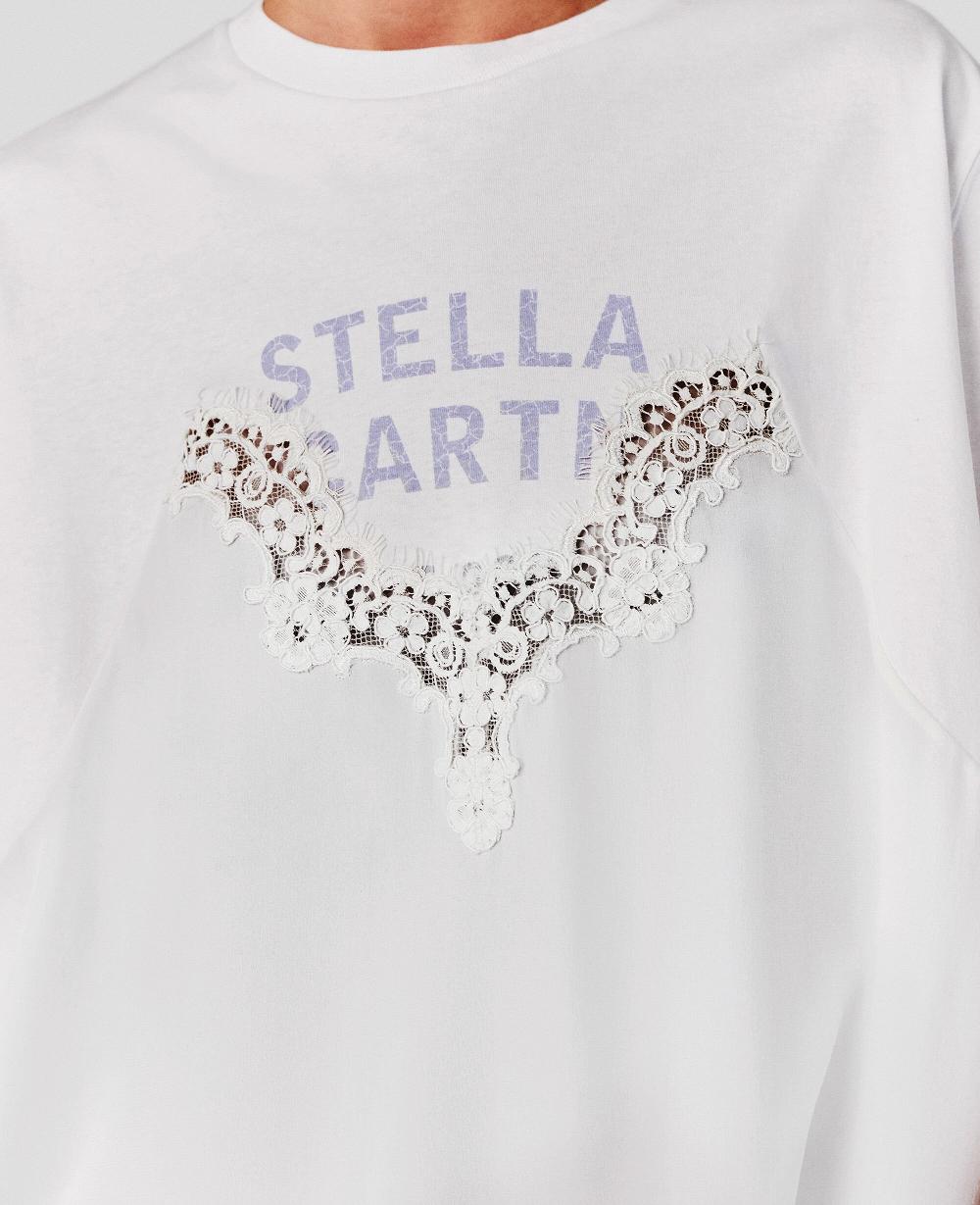 Stella Lace-Insert Graphic Boxy T-Shirt