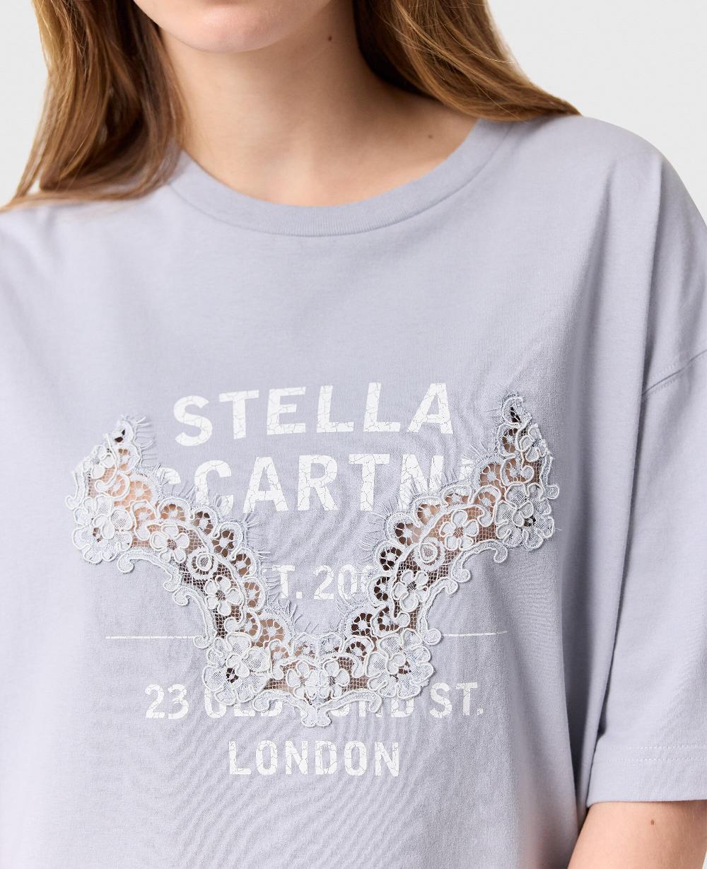 Stella Lace-Insert Graphic T-Shirt Dress