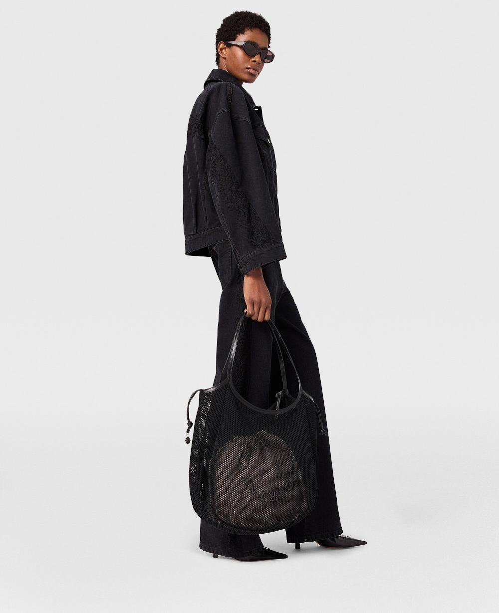 Stella Lace-Insert Paneled Denim Jacket