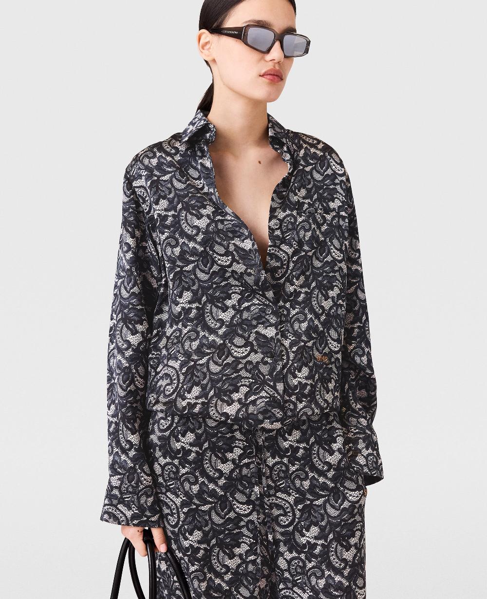 Stella Lace Print Oversized Shirt