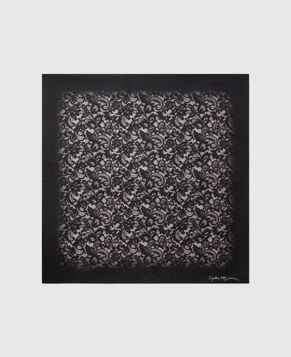 stella Lace Print Square Scarf