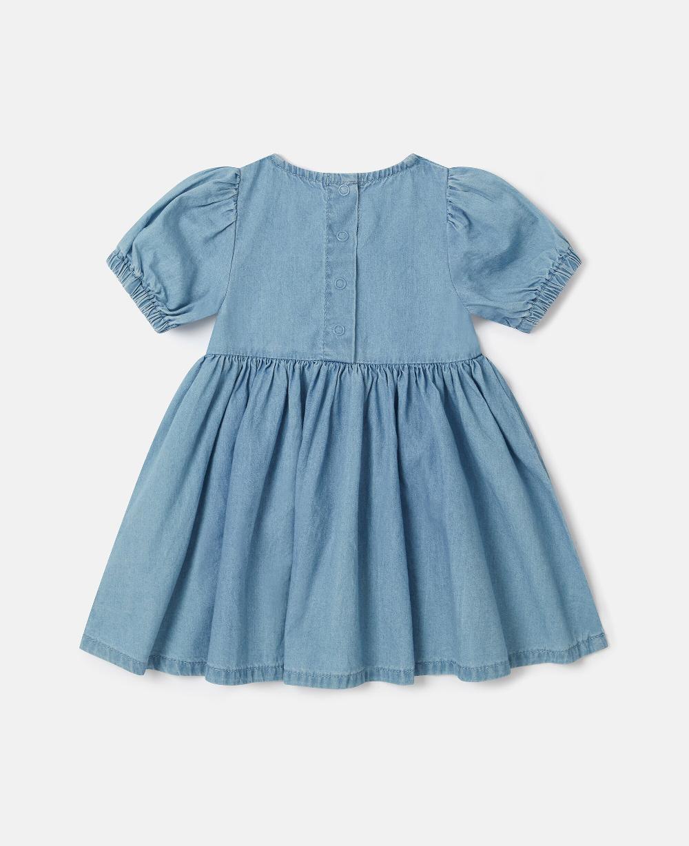 Stella Ladybird-Embroidered Denim Dress