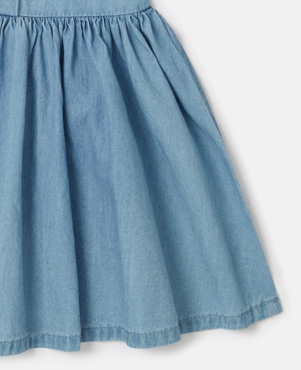 Stella Ladybird-Embroidered Denim Dress